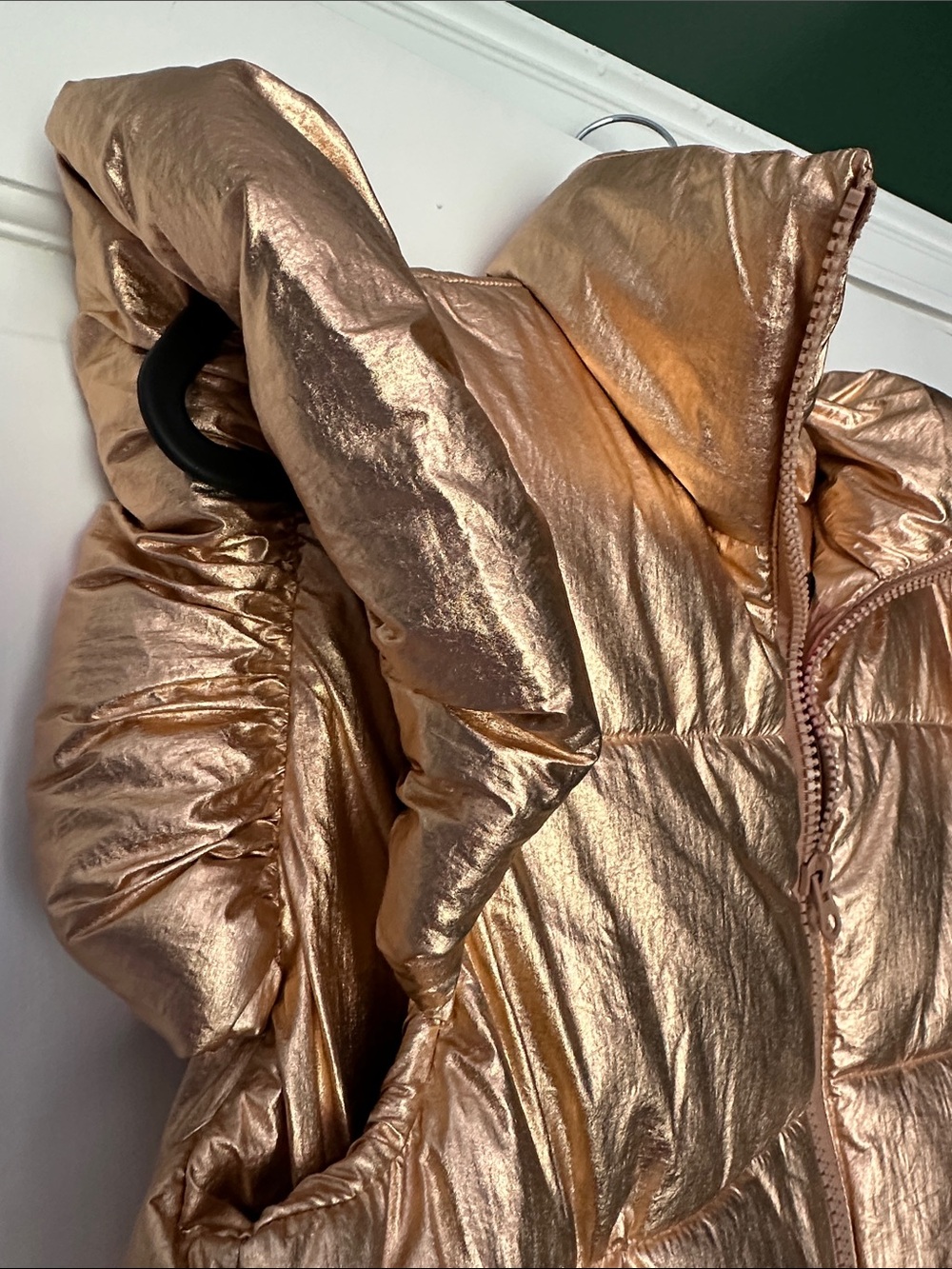 Simply Southern Metallic Rose Gold Puffer Vest Size XS - Picture 6 of 10